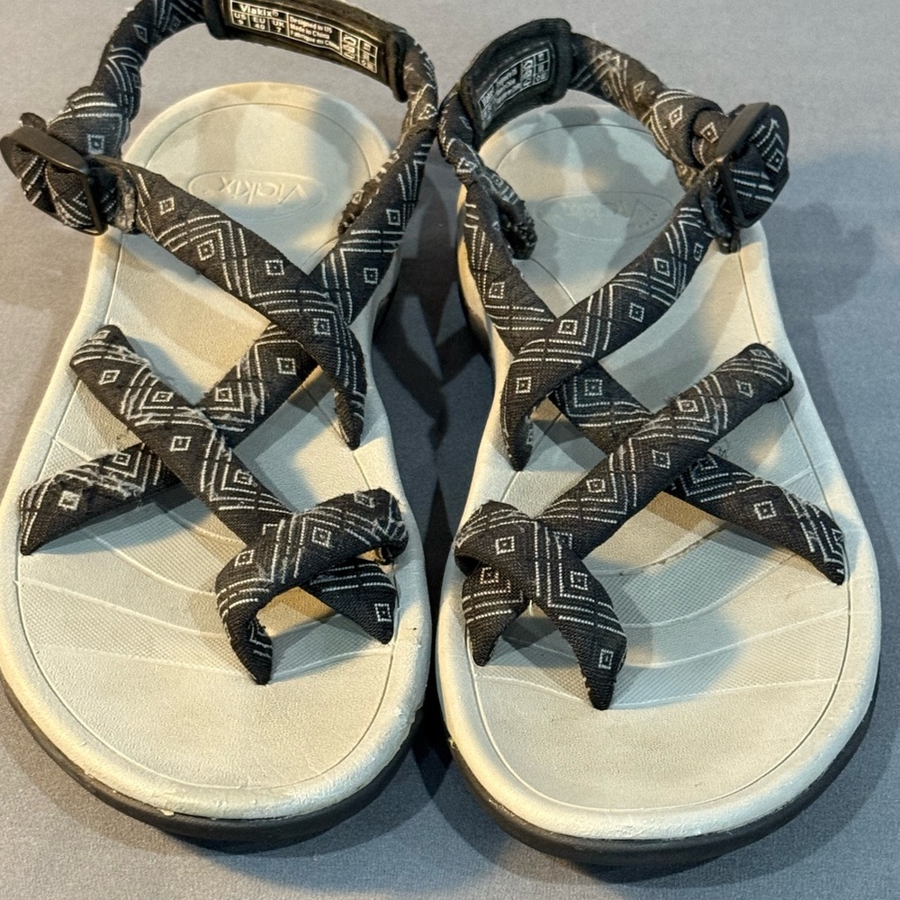 Viakix Cortona Walking Sandal Women 9 Athletic Arch Support Black Diamond